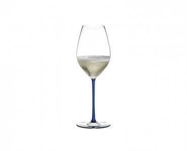 Pahar pentru sampanie si vin spumant, din cristal Fatto A Mano Champagne Wine Albastru Inchis, 445 ml, Riedel