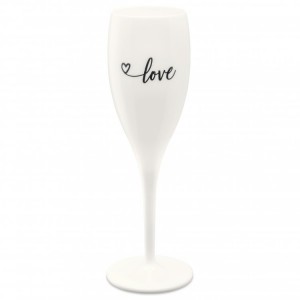 Pahar pentru sampanie Unbreakable Superglas Alb, Love, 100 ml