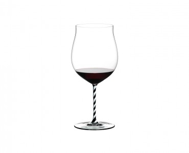 Pahar pentru vin, din cristal Fatto A Mano Burgundy Grand Cru Negru / Alb, 1050 ml, Riedel