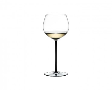 Pahar pentru vin, din cristal Fatto A Mano Oaked Chardonnay Negru, 620 ml, Riedel