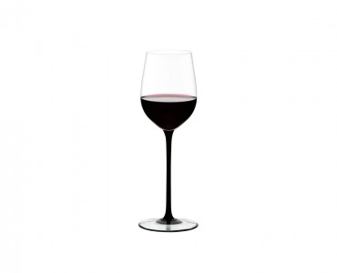 Pahar pentru vin, din cristal Sommeliers Black Tie Mature Bordeaux Negru, 350 ml, Riedel