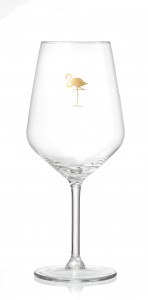Set pahare vin Miami Flamingo, Flirt, 530 ml, 6 piese