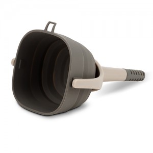 Palnie silicon cu maner Misty Gri, Ø12xH19,5 cm