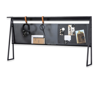 Panou multifunctional cu Memo Board, pentru tineret Dark Metal Black / Graphite, l134xA16xH66 cm