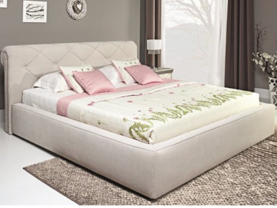 Pat tapitat Retro cu lada de depozitare