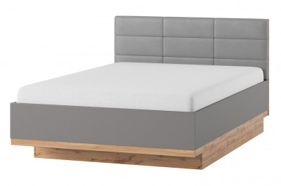 Pat cu tablie tapitata cu piele ecologica Livorno 66 Grey