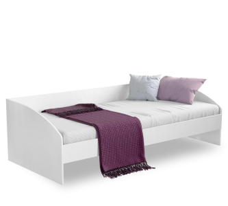 Pat din pal pentru copii si tineret Daybed Alb, 200 x 90 cm
