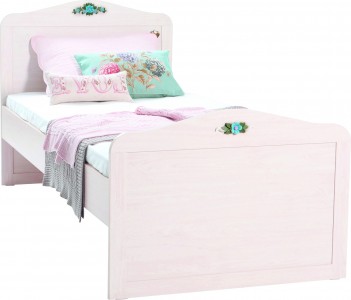 Pat din pal pentru copii si tineret, Flower Natural, 190 x 90 cm