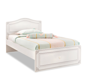 Pat din pal pentru tineret Selena Alb