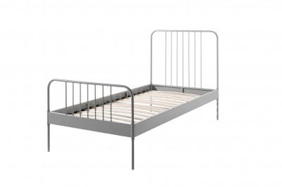 Pat metalic pentru copii Jacky Gri, 200 x 90 cm