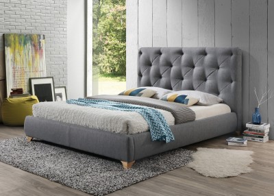 Pat tapitat cu stofa Belindo Gri