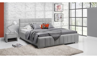 Pat tapitat Kalipso H cu lada de depozitare