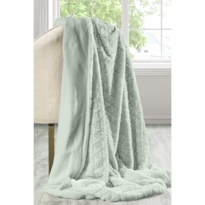 Patura din blana sintetica Andrea Mint, 170 x 210 cm