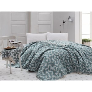 Patura din bumbac Elba E2 Green, 220 x 240 cm