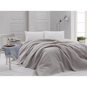 Patura din bumbac Elba E3 Beige, 220 x 240 cm