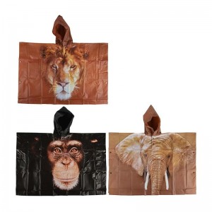 Pelerina impermeabila pocho pentru copii, Africa Multicolor, Modele Asortate, l89xH62 cm