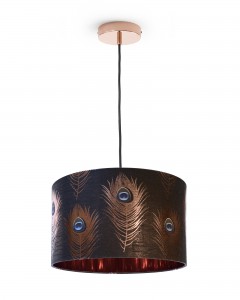 Lustra Peacock Feathers, ø45xh28 cm 