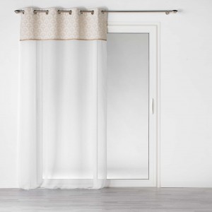 Perdea Bahina Alb / Bej, 140 x 280 cm, 1 bucata