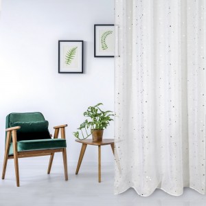 Perdea Pia Alb / Argintiu, 140 x 250 cm, 1 bucata