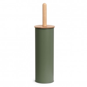 Perie de toaleta cu suport din metal, Shade III Verde Inchis, Ø10xH38,4 cm