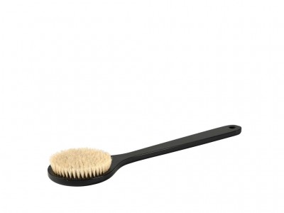Perie pentru masaj si exfoliere cu maner lung Schima 11125 Negru, L37xl9xH3 cm, Villa Collection