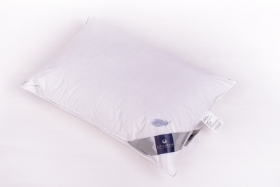 Perna bumbac cu umplutura din pene si puf de gasca, Amanda Alb, 50 x 70 cm