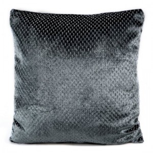 Set 2 perne decorative cu huse detasabile Mandy Velvet Grafit, 45 x 45 cm