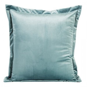 Set 2 perne decorative cu huse detasabile Ria Velvet Bleu, 45 x 45 cm