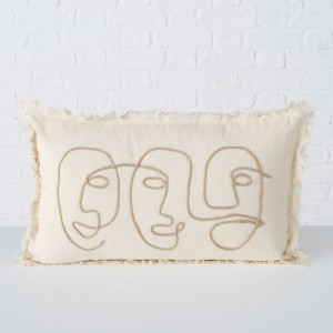 Perna decorativa din bumbac Pica Rectangle Bej, L50xl30 cm