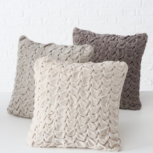 Perna decorativa din bumbac Riversley Bej / Crem / Maro, Modele Asortate, L45xl45 cm