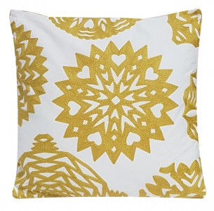 Perna decorativa Home, Yellow EMB-43E, L45xl45 cm