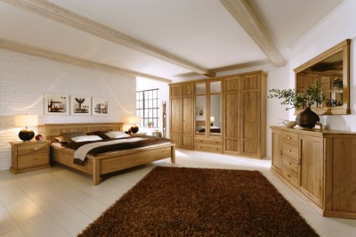 Dulap din lemn de stejar si furnir, cu 2 sertare si 6 usi, Piano Natural, l310xA61,5xH225 cm