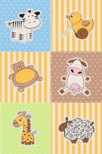 Covor Piccola Kids Pic-01 Animals, Tesut mecanic