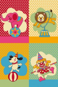 Covor Piccola Kids Pic-028 Circus, Tesut mecanic