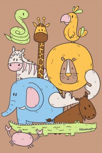 Covor Piccola Kids Pic-04 Elephant, Tesut mecanic