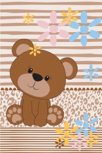 Covor Piccola Kids Pic-07 Teddy Bear, Tesut mecanic