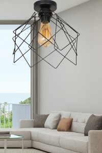 Plafoniera Kontes Negru