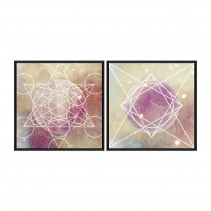 Tablou 2 piese Framed Art Planets