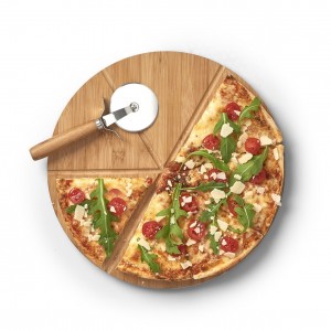Platou de servire pizza, din bambus, Craft Natural, Ø33xH1,5 cm