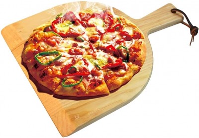 Platou de servire pizza, din bambus, Craft Irregular Natural, L45xl30xH1,2 cm