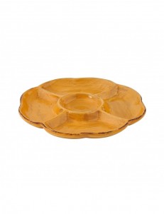 Platou pentru servire din ceramica, Le Primizie Galben, Ø25,5 cm