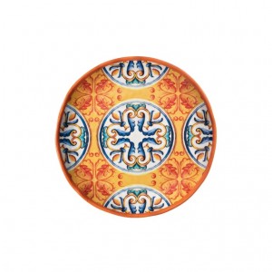 Farfurie intinsa, Medicea Orange Multicolor, Ø26,5 cm