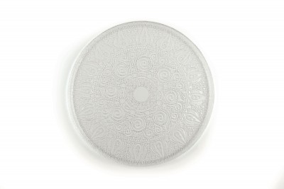 Platou pentru servire, din sticla, Ø38 cm, Arabesque Large Transparent