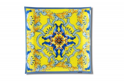 Platou pentru servire, din sticla, L30xl30 cm, Trinacria Multicolor