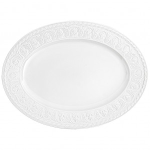 Platou servire din portelan, Cellini Oval Alb, L40xl29,5 cm, Villeroy & Boch