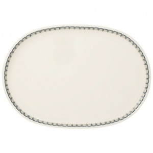 Platou servire peste, din portelan, Casale Blu Alb / Albastru, L43,3xl33,3 cm, Villeroy & Boch