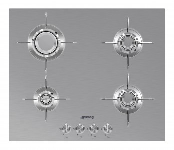 Plita incorporabila gaz PXL664, Inox, 60 cm, Dolce Stil Novo, SMEG