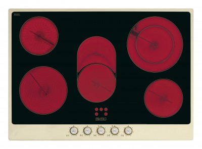 Plita incorporabila vitroceramica P775, Alama, 72 cm, Cortina, SMEG