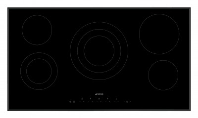Plita incorporabila vitroceramica SE395ETB, Sticla neagra, 90 cm, Linea, SMEG