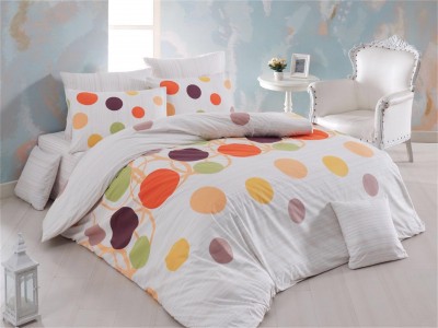 Lenjerie de pat Ranforce Points V2 Orange